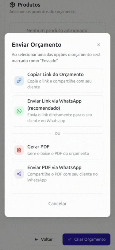 Profissional conferindo orçamento no celular